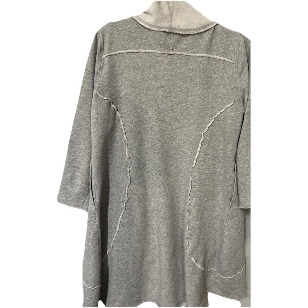 Soft Surroundings Heather Grey Mountain Side French Open Duster Cardigan PM - Picture 6 of 6